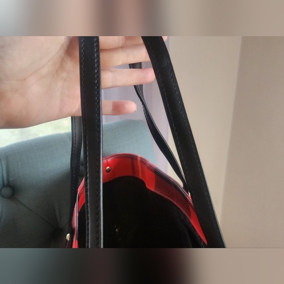 Kate Spade Red and Black Tartan Tote - Picture 8 of 16